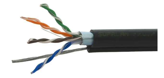 Кабель SUPRLAN Standard F/UTP Cat.5e 2x2xAWG24 Cu PE Outdoor T-FG8 (с тросом)